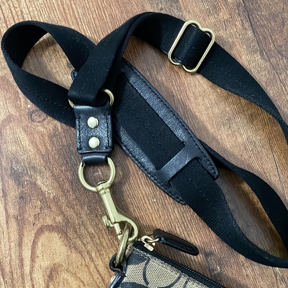 Coach Crossbody Bag Signature Logo Black Brown Beige Tan with Gold Hardware🖤🤎 - Picture 4 of 12